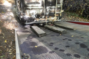 Extraction de véhicule incendié